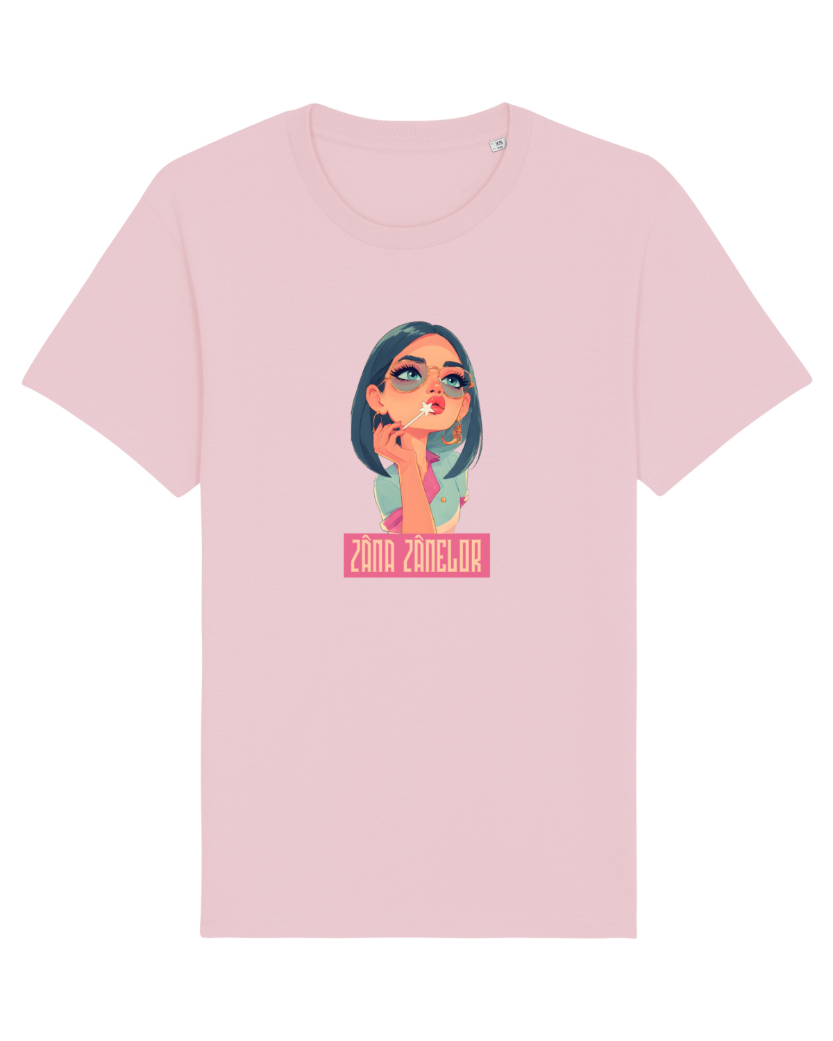 Tricou mânecă scurtă Unisex Rocker Cotton Pink