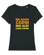 IMI ADOR COPIII, MAI ALES CAND DORM Tricou mânecă scurtă guler larg fitted Damă Expresser