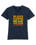 IMI ADOR COPIII, MAI ALES CAND DORM LA BUNICI Tricou mânecă scurtă guler V Bărbat Presenter