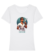 FAT FRUMOS CU VAPE-UL GROS Tricou mânecă scurtă guler larg fitted Damă Expresser