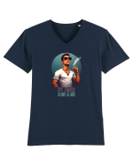 FAT FRUMOS CU VAPE-UL GROS Tricou mânecă scurtă guler V Bărbat Presenter