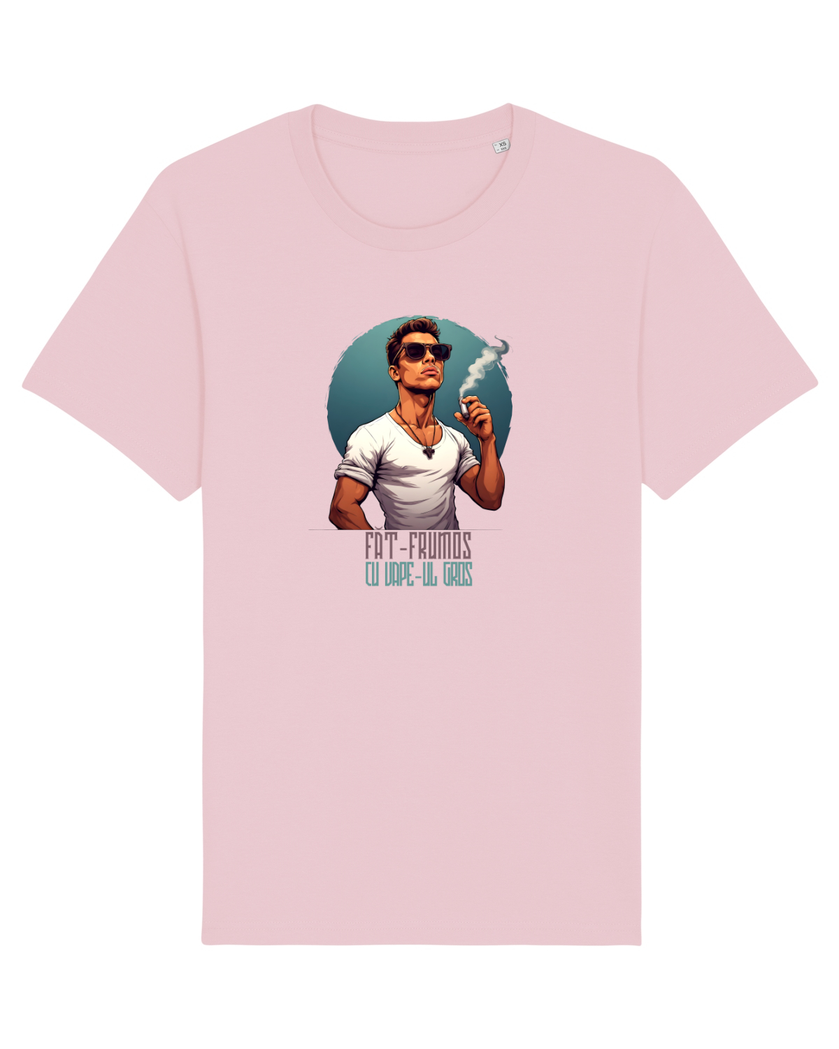 Tricou mânecă scurtă Unisex Rocker Cotton Pink