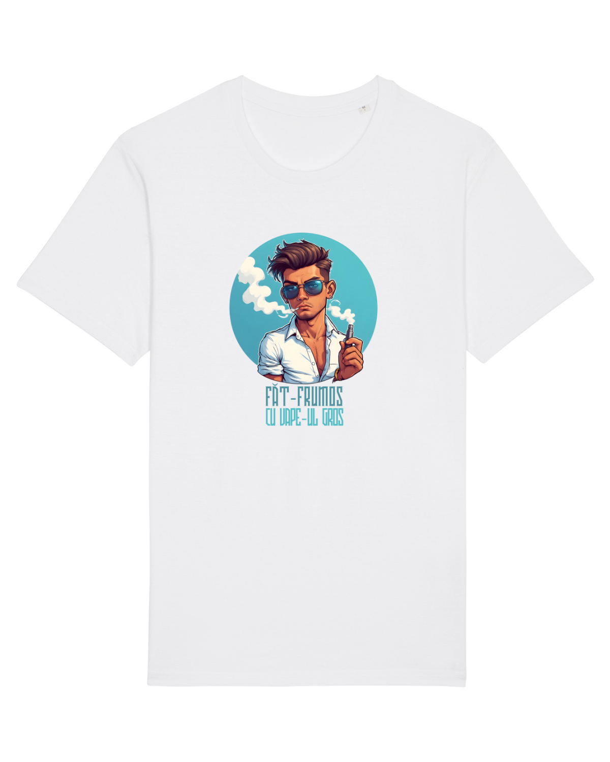Tricou mânecă scurtă Unisex Rocker White