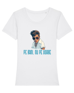 PE BANI, NU PE VORBE Tricou mânecă scurtă guler larg fitted Damă Expresser