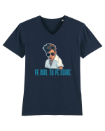PE BANI, NU PE VORBE Tricou mânecă scurtă guler V Bărbat Presenter