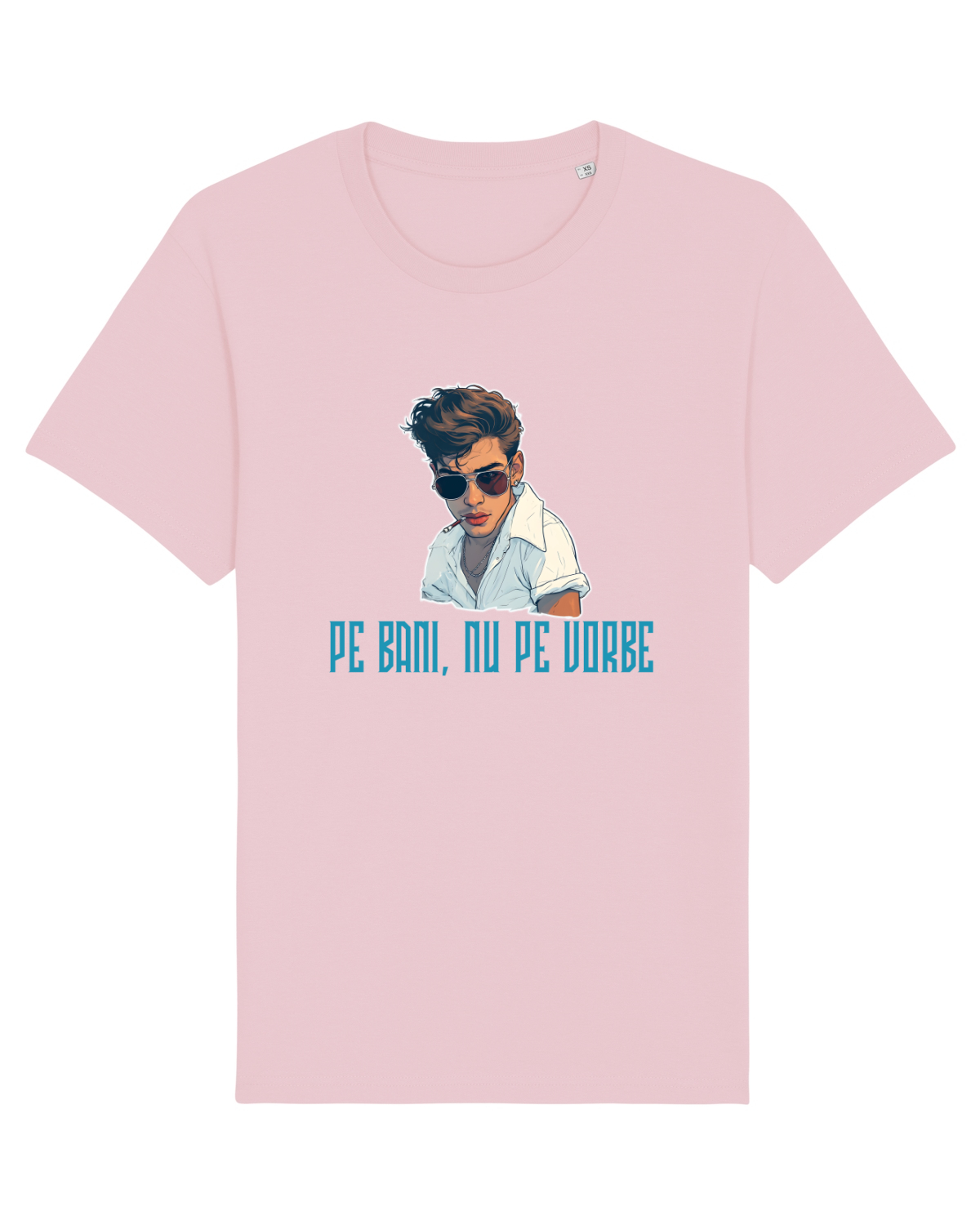 Tricou mânecă scurtă Unisex Rocker Cotton Pink