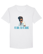 PE BANI, NU PE VORBE Tricou mânecă scurtă guler larg Bărbat Skater