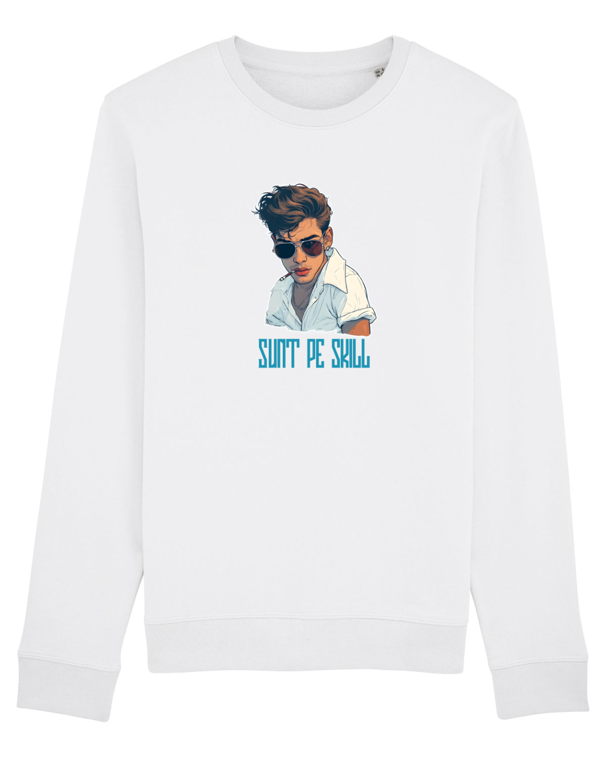 Bluză mânecă lungă Unisex Rise White