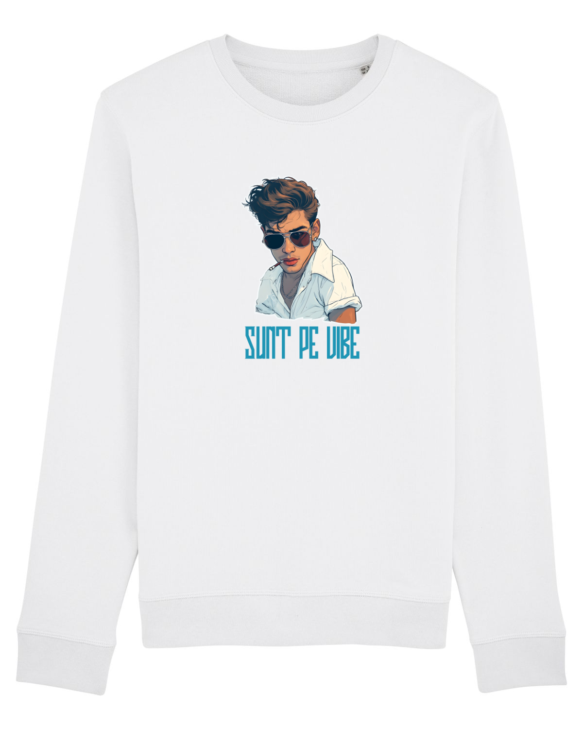 Bluză mânecă lungă Unisex Rise White
