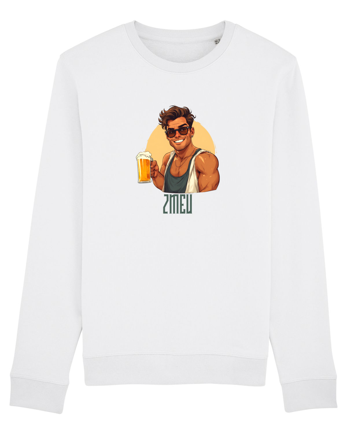 Bluză mânecă lungă Unisex Rise White