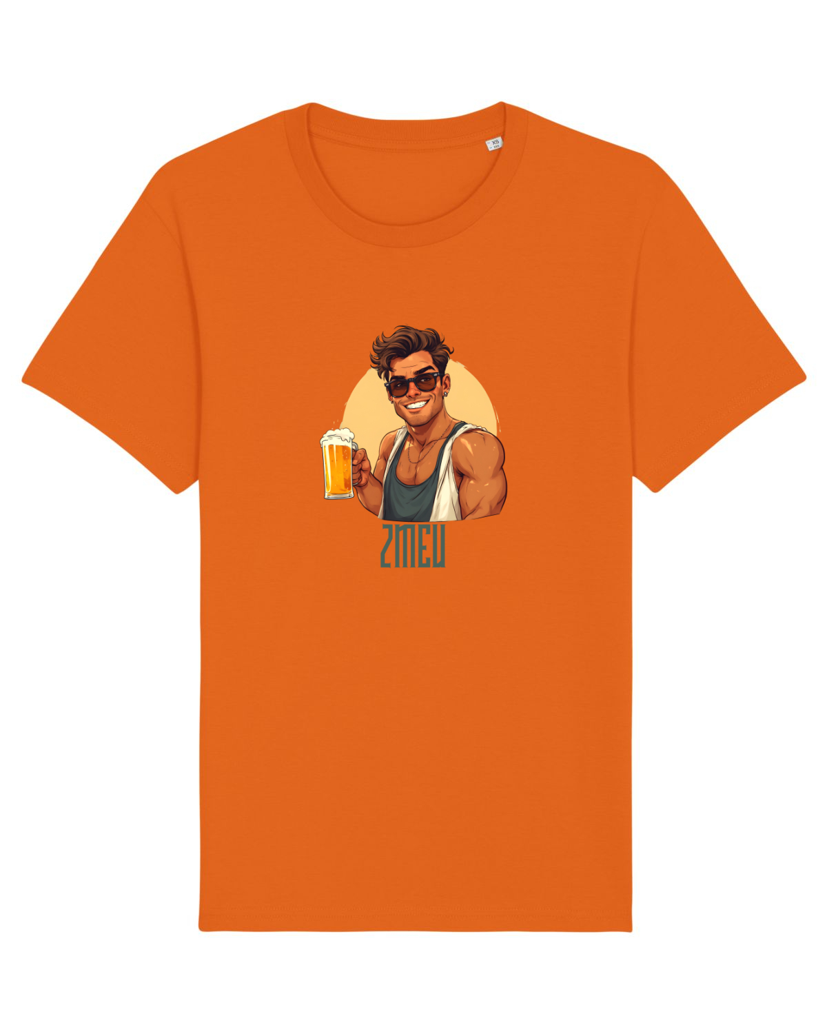 Tricou mânecă scurtă Unisex Rocker Bright Orange