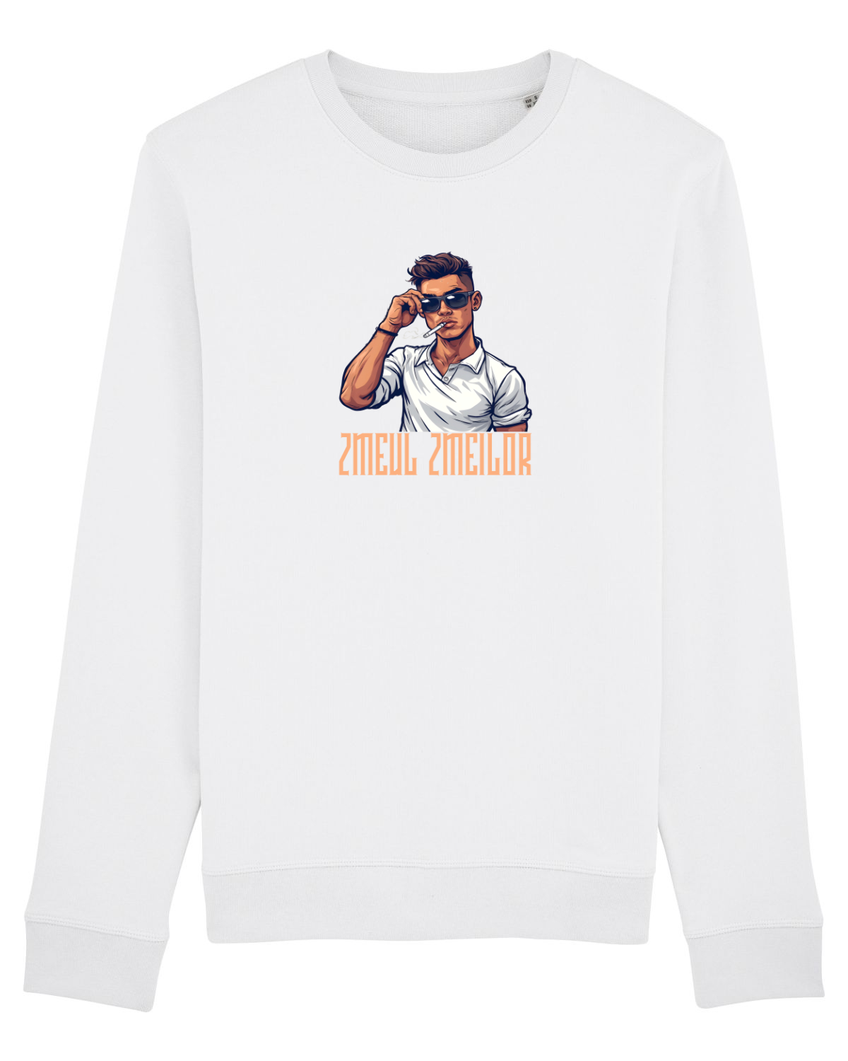 Bluză mânecă lungă Unisex Rise White