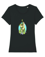 Șarpe aesthetic  Tricou mânecă scurtă guler larg fitted Damă Expresser