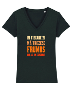 IN FIECARE ZI MA TREZESC FRUMOS, DAR AZI AM EXAGERAT Tricou mânecă scurtă guler V Damă Evoker