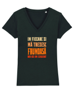 IN FIECARE ZI MA TREZESC FRUMOASA, DAR AZI AM EXAGERAT Tricou mânecă scurtă guler V Damă Evoker