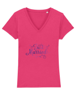 Just Married Tricou mânecă scurtă guler V Damă Evoker