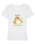 RAZI CA BROASCA LA INUNDATIE 2 Tricou mânecă scurtă guler larg fitted Damă Expresser