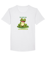 TE UITI CA BROASCA LA INUNDATIE 1 Tricou mânecă scurtă guler larg Bărbat Skater