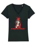 DE CE ASA DE MICA? - SCUFITA ROSIE Tricou mânecă scurtă guler V Damă Evoker