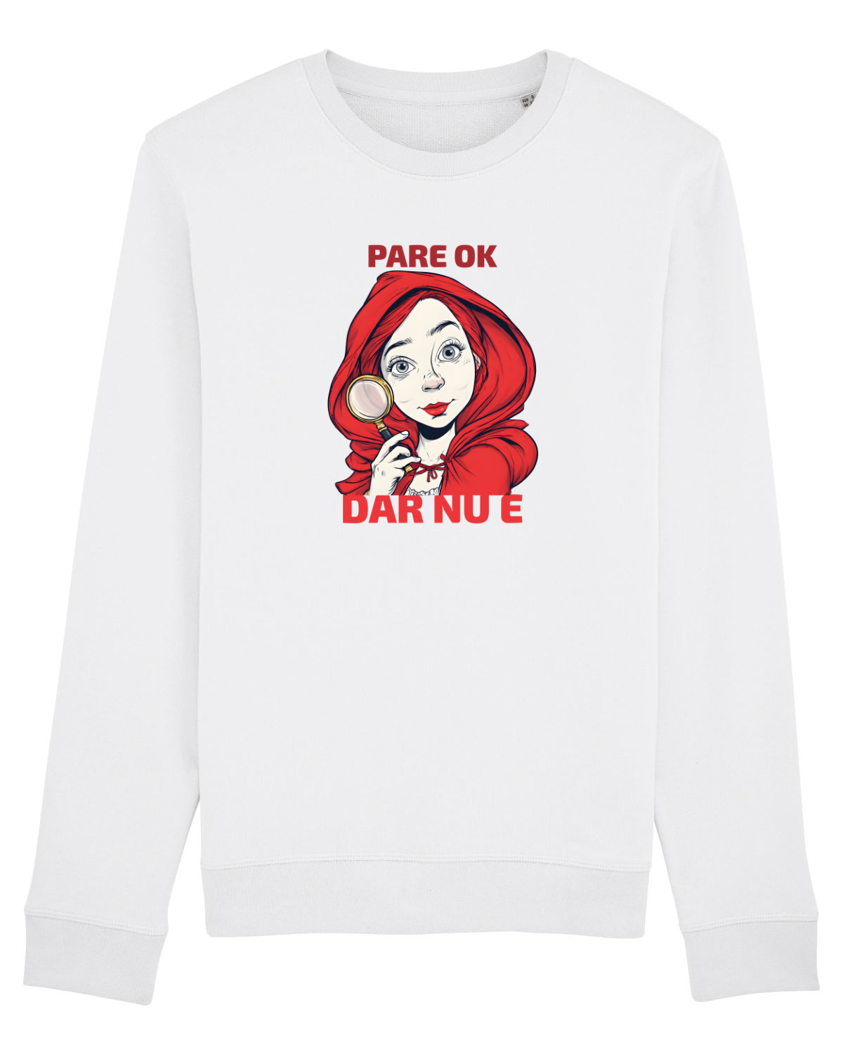 Bluză mânecă lungă Unisex Rise White