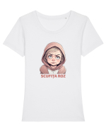 SCUFITA ROZ - SCUFITA ROSIE Tricou mânecă scurtă guler larg fitted Damă Expresser