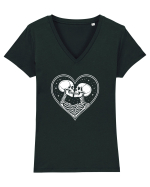 Love Till Death – Împreună Până la Capăt Tricou mânecă scurtă guler V Damă Evoker