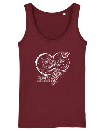 You Give Me Butterflies Burgundy