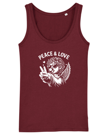Peace & Love Baby Burgundy