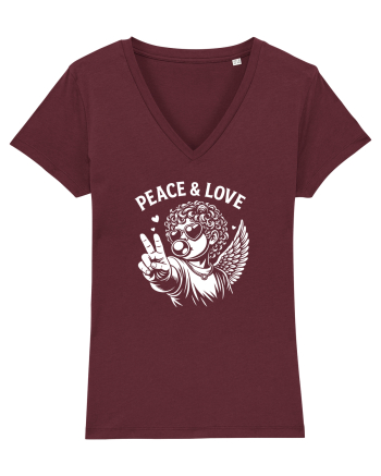 Peace & Love Baby Burgundy
