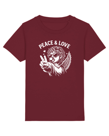 Peace & Love Baby Burgundy