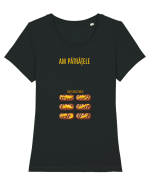 AM PATRATELE... DAR SUNT MICI (cu mustar) Tricou mânecă scurtă guler larg fitted Damă Expresser
