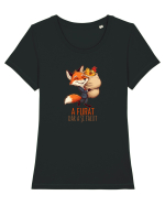 A FURAT, DAR A SI FACUT -  gaina furata - Mentalitate romaneasca. Romani Tricou mânecă scurtă guler larg fitted Damă Expresser