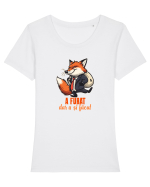 A FURAT, DAR A SI FACUT - sac cu bani - Mentalitate romaneasca. Romani Tricou mânecă scurtă guler larg fitted Damă Expresser
