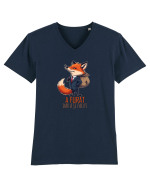 A FURAT, DAR A SI FACUT - sac cu bani - Mentalitate romaneasca. Romani 2 Tricou mânecă scurtă guler V Bărbat Presenter