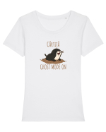 CARTITA -  GHOST MODE ON Tricou mânecă scurtă guler larg fitted Damă Expresser