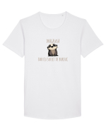 DRAGALASA, DAR CU SUFLET DE BURSUC / VIEZURE - PUSA PE HARȚA Tricou mânecă scurtă guler larg Bărbat Skater