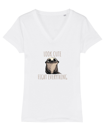 BABY BURSUC  -  LOOK CUTE - FIGHT EVERYTHING White