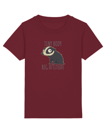 TINY BODY - BIG ATTITUDE - CORP MIC - ATITUDINE DEBORDANTA Burgundy