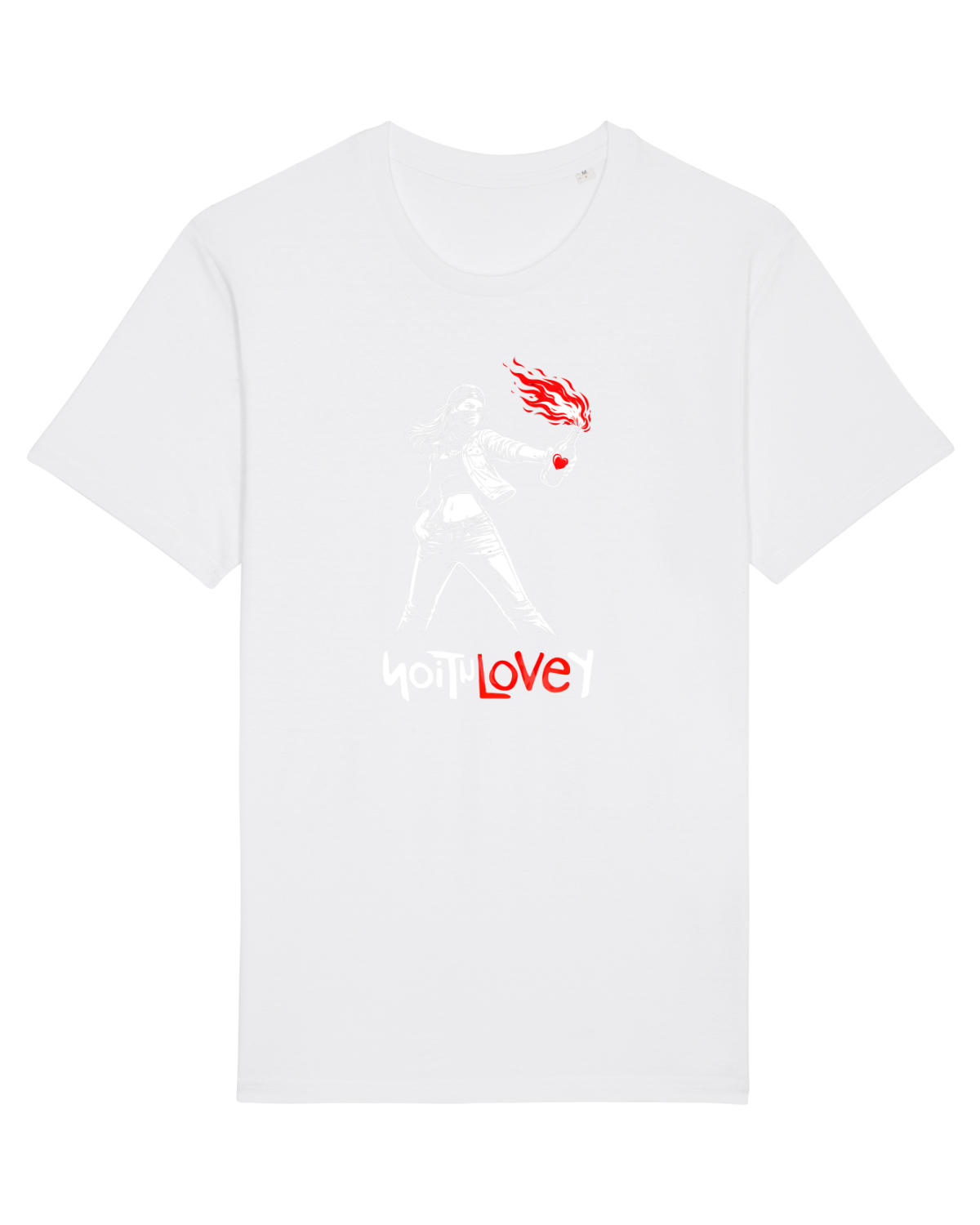 Tricou mânecă scurtă Unisex Rocker White