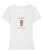 AI CAPUL IN COLTURI 1 Tricou mânecă scurtă guler larg fitted Damă Expresser