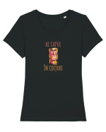 AI CAPUL IN COLTURI 2 Tricou mânecă scurtă guler larg fitted Damă Expresser