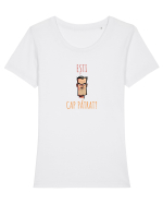 ESTI CAP PATRAT? 2 Tricou mânecă scurtă guler larg fitted Damă Expresser