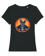 BIG WOLF - CHIHUAHUA CARE SE CREDE LUP Tricou mânecă scurtă guler larg fitted Damă Expresser