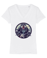 BEWARE OF THE BIG BAD WOLF  - FERESTE-TE DE LUPUL MARE SI RAU Tricou mânecă scurtă guler V Damă Evoker