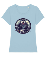 BEWARE OF THE BIG BAD WOLF  - FERESTE-TE DE LUPUL MARE SI RAU Tricou mânecă scurtă guler larg fitted Damă Expresser