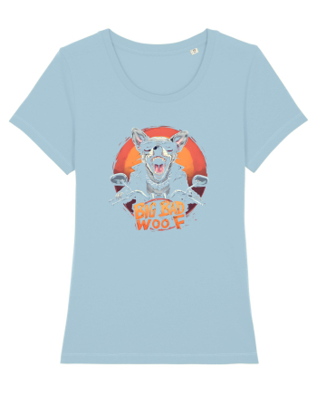 BIG BAD WOOF - HAM - CHIHUAHUA CARE SE CREDE LUP Sky Blue