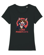 MOTAN -  I LIKE PUSSY CATS Tricou mânecă scurtă guler larg fitted Damă Expresser