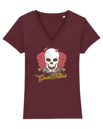 Guns & Tattoos Burgundy