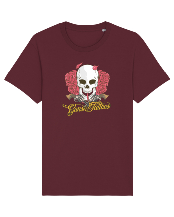 Guns & Tattoos Burgundy
