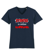 STRESS is hellava drug Tricou mânecă scurtă guler V Bărbat Presenter